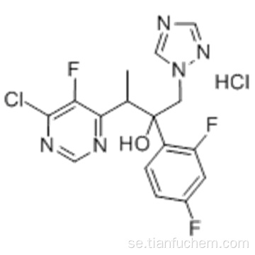 3- (6-kloro-5-fluoropyrimidin-4-yl) -2- (2,4-difluorofenyl) -1- (lH-l, 2,4-triazol-l-yl) butan-2-ol hydroklorid CAS 188416-20-8